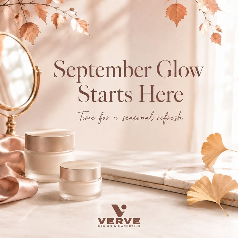 September glow starts here — autumn-themed Verve social media graphic